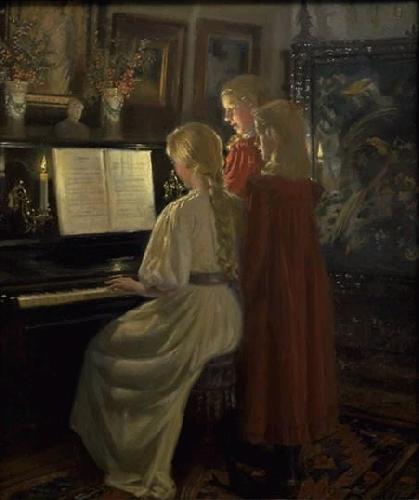 Michael Ancher Children Singing oil painting image